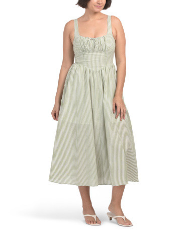 Striped Tank Midi Dress | TJ Maxx