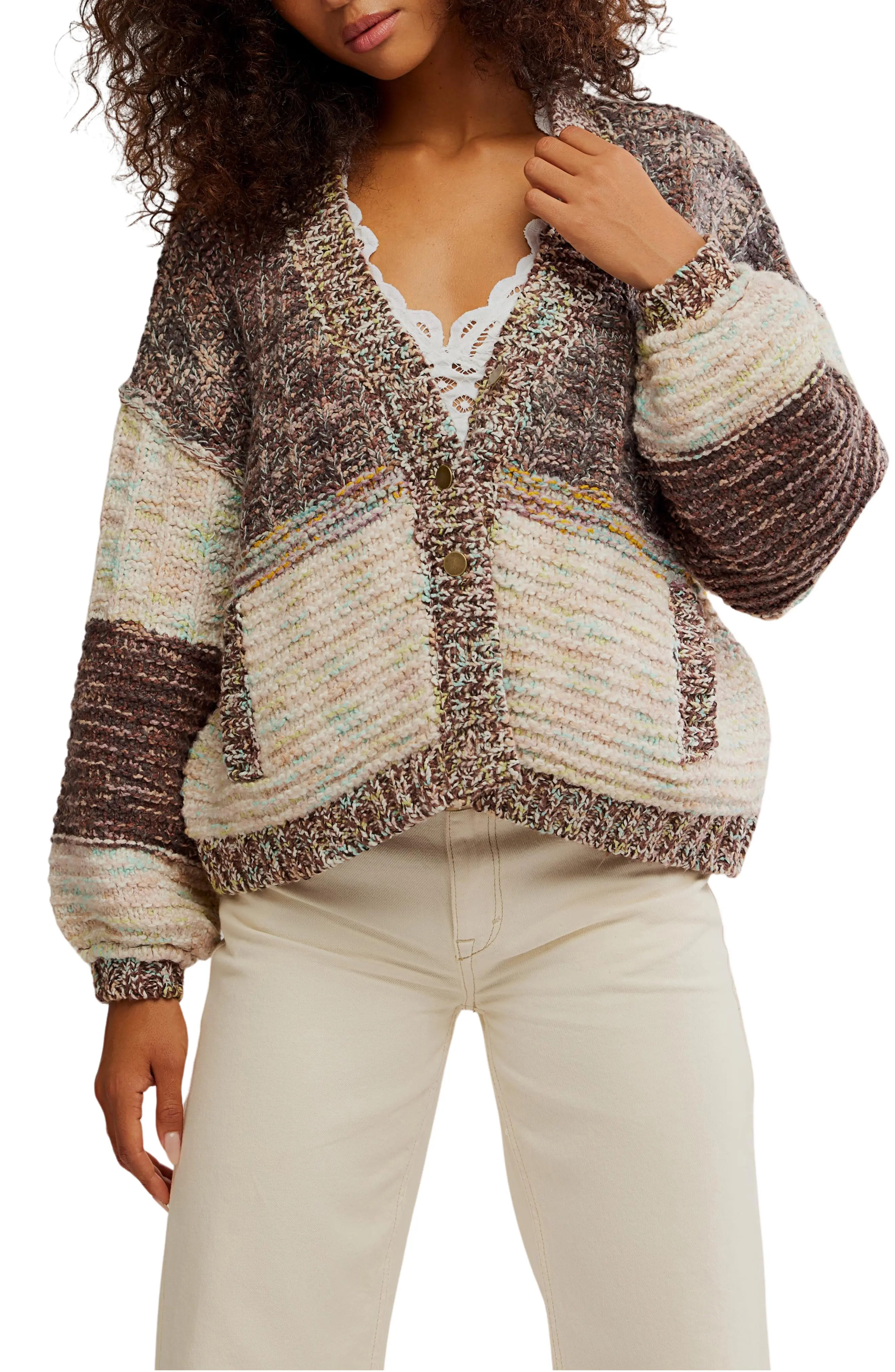 Free People Isabella Colorblock Cardigan (Women) | Nordstromrack | Nordstrom Rack