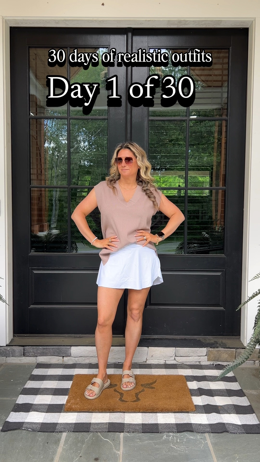 The ingredient to my realistic outfit day number one is to wear a versatile piece that you can easily mix and match from your wardrobe, like this white tennis skirt that I'm obsessed with, and of course, a v-neck sweater vest that's so timeless and chic!
#pinterestvibes #preppylook #fashiontrend #neutralstyle #OOTD

#LTKU #LTKStyleTip #LTKSeasonal