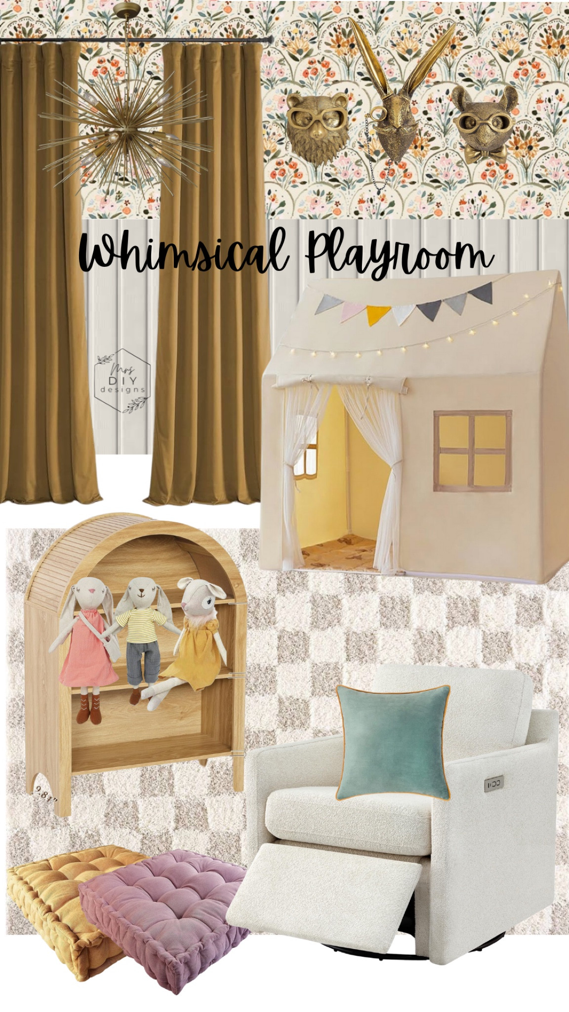 Whimsical playroom design 
Interior design 
Kids design 

#LTKHome