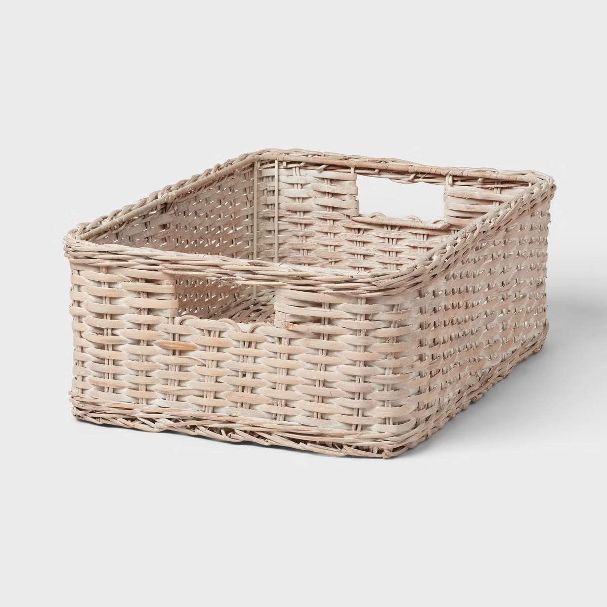 Woven Rattan Folio Bin White Washed - Brightroom™ | Target