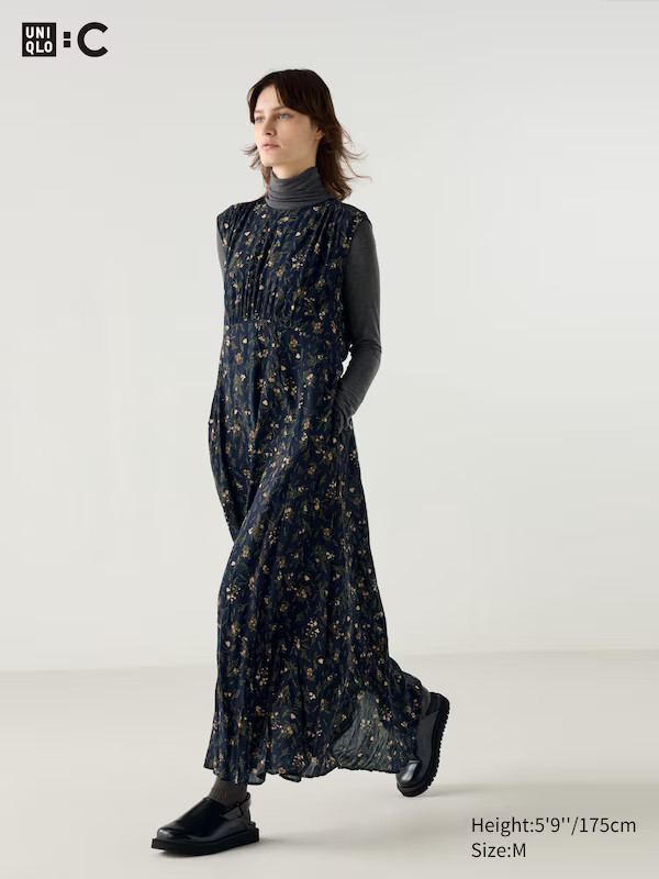 Printed Flare Dress | Sleeveless | UNIQLO (US)