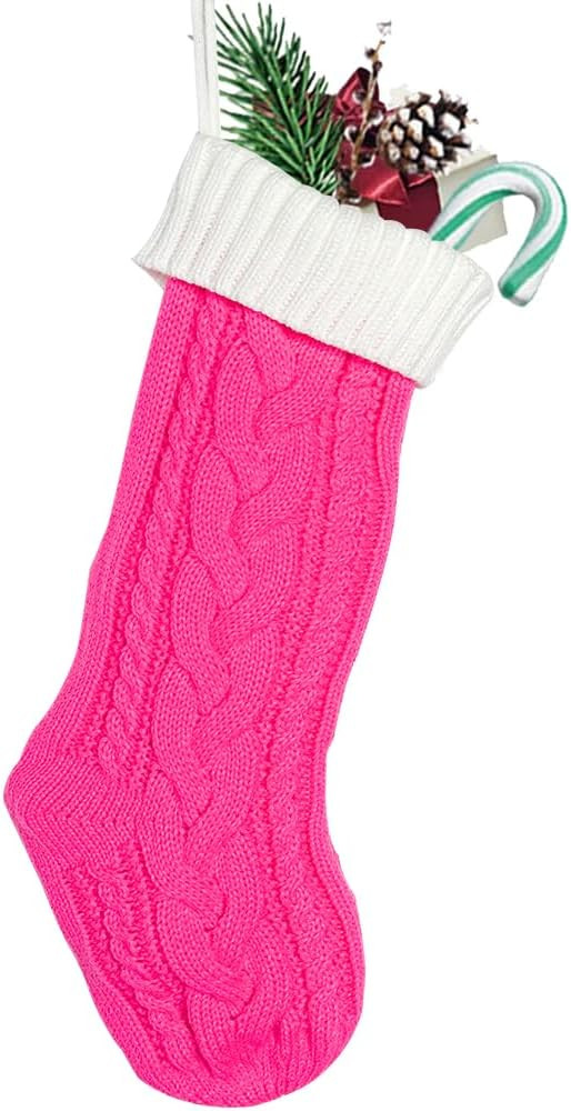 Nanou Christmas Stockings 18" Knitted Christmas Socks Family Holiday Decorations Great Big Stocki... | Amazon (US)