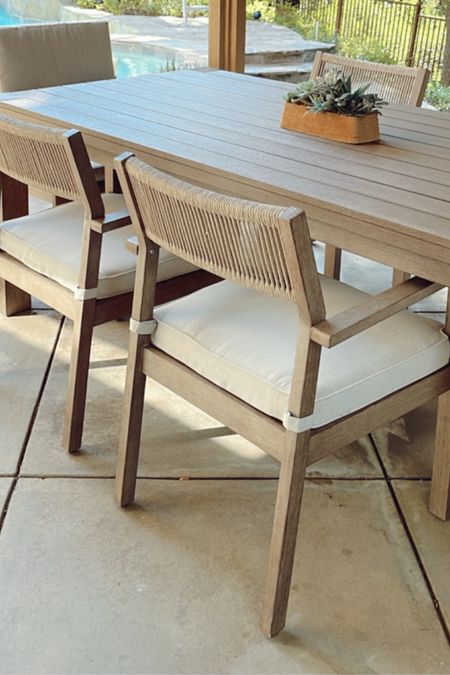 These outdoor chairs are almost a perfect match to the table I got from Living Spaces. I didn’t want all the chairs to match to I purchased these as well. 

#outdoorfurniture #outdoorchairs

#LTKhome
