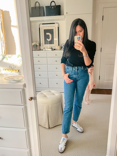 Mom outfit, casual outfit, dropoff outfit, perfect jeans, adidas sneakers, samba sneakers, Levi’s 501 jeans, travel outfit 

#LTKfindsunder50 #LTKtravel #LTKstyletip