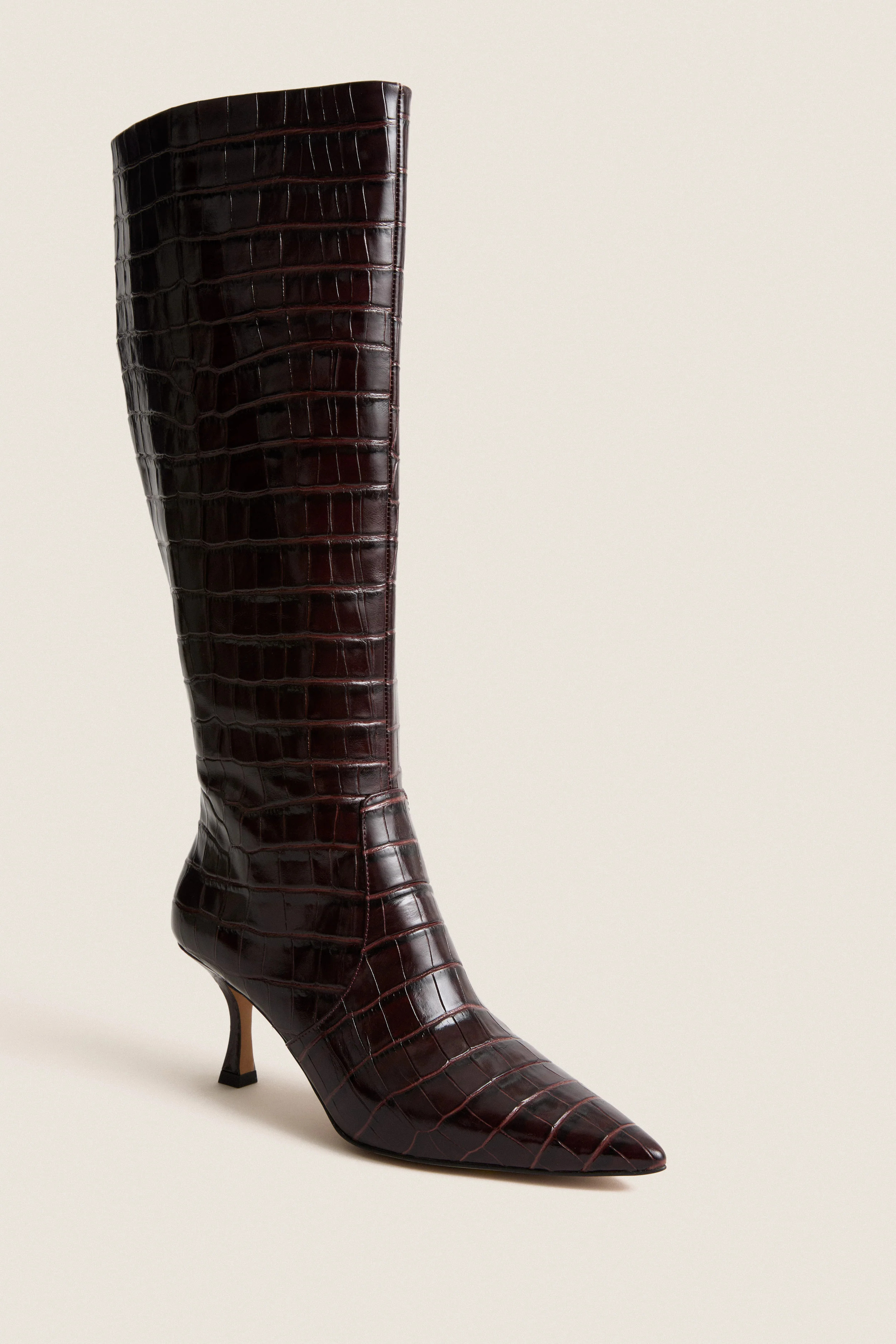 Oxblood Croc Mira Boots | Tuckernuck (US)