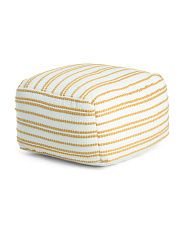 20x20 Indoor Outdoor Striped Pouf | TJ Maxx