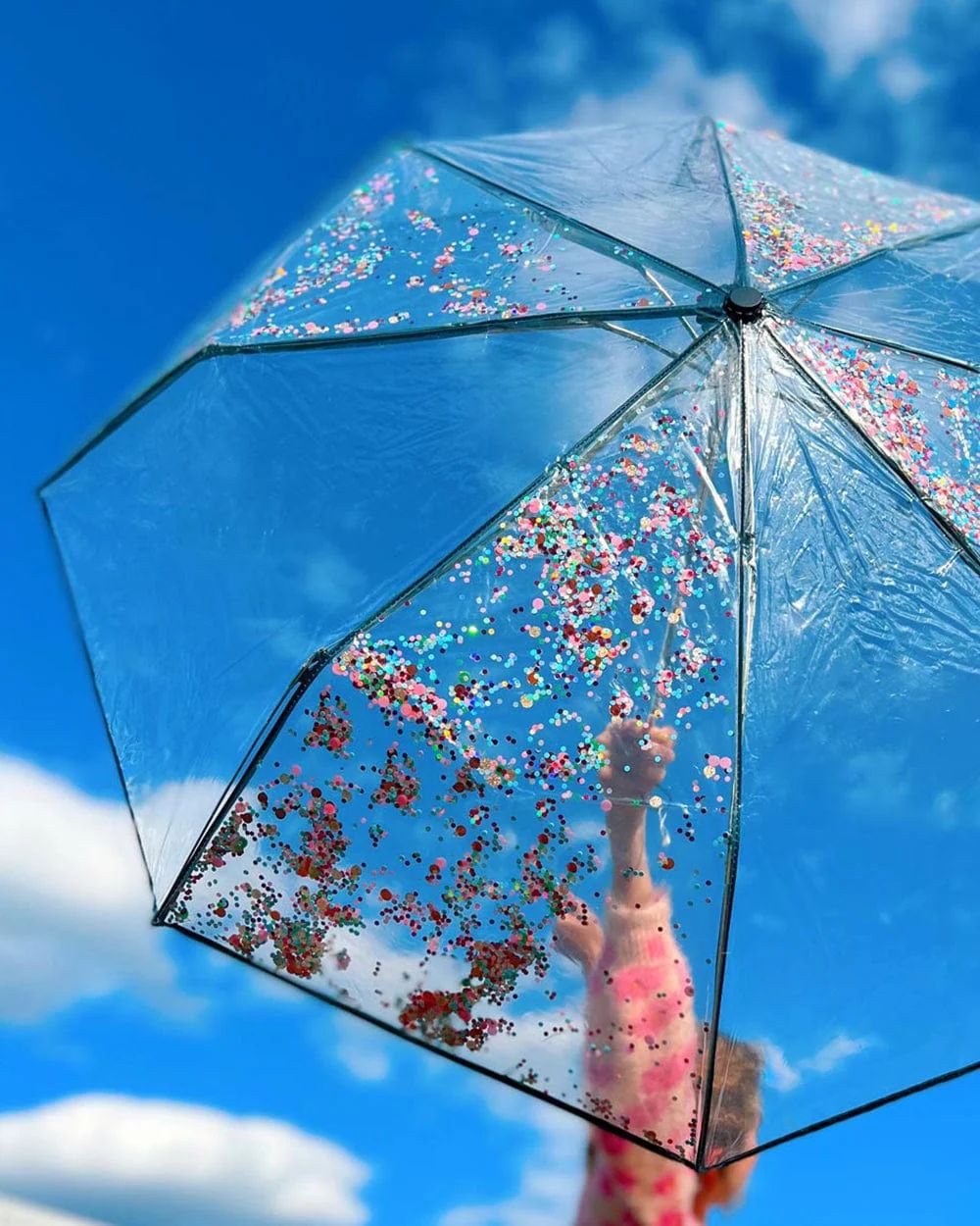 Essentials Confetti Clear Fashion Umbrella | Packed Party