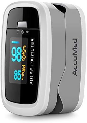 AccuMed CMS-50D1 Fingertip Pulse Oximeter Blood Oxygen Sensor SpO2 for Sports and Aviation. Portable | Amazon (US)