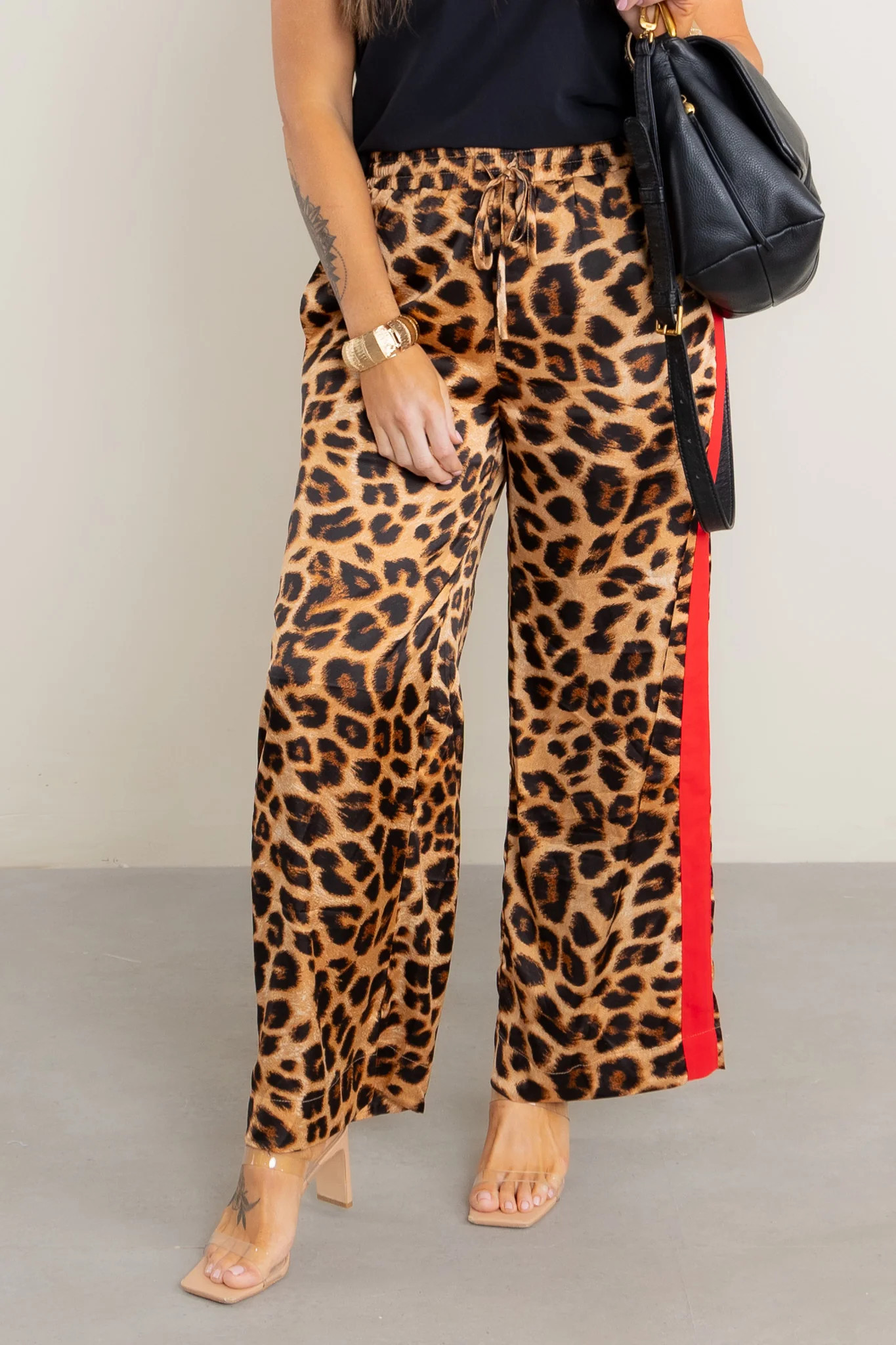 Feeling Fierce Red Leopard Wide Leg Pant | The Willow Tree