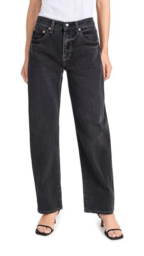 PISTOLA – Lexi Mid Rise, Signature Bowed Straight Jeans – Black Denim Jeans – Mercury, 27 | Amazon (US)