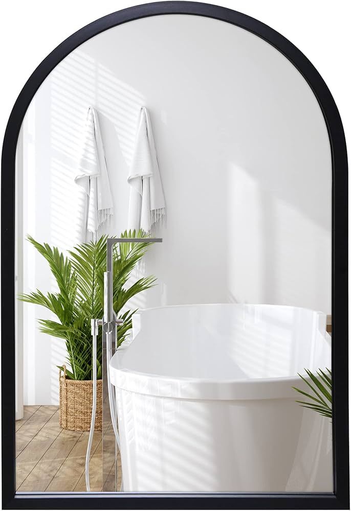 Americanflat 20x30 Framed Black Arched Mirror - Arched Wall Mirror for Bathroom, Living Room, Ent... | Amazon (US)