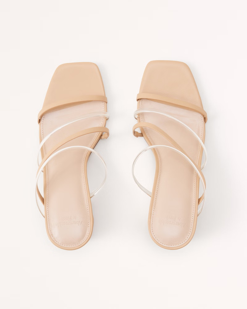 Strappy Circular Heels | Abercrombie & Fitch (US)