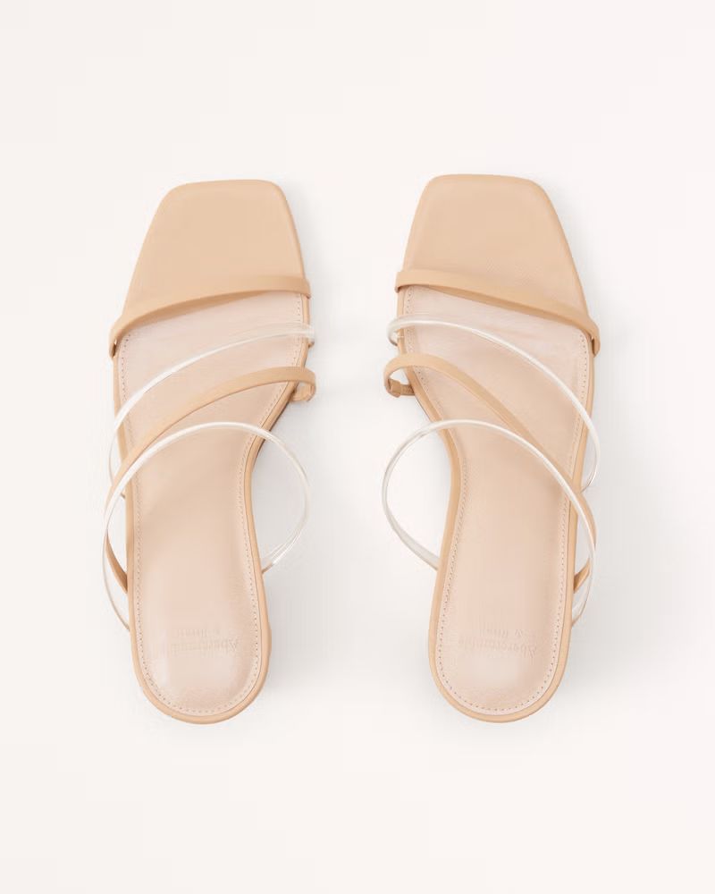 Strappy Circular Heels | Abercrombie & Fitch (US)