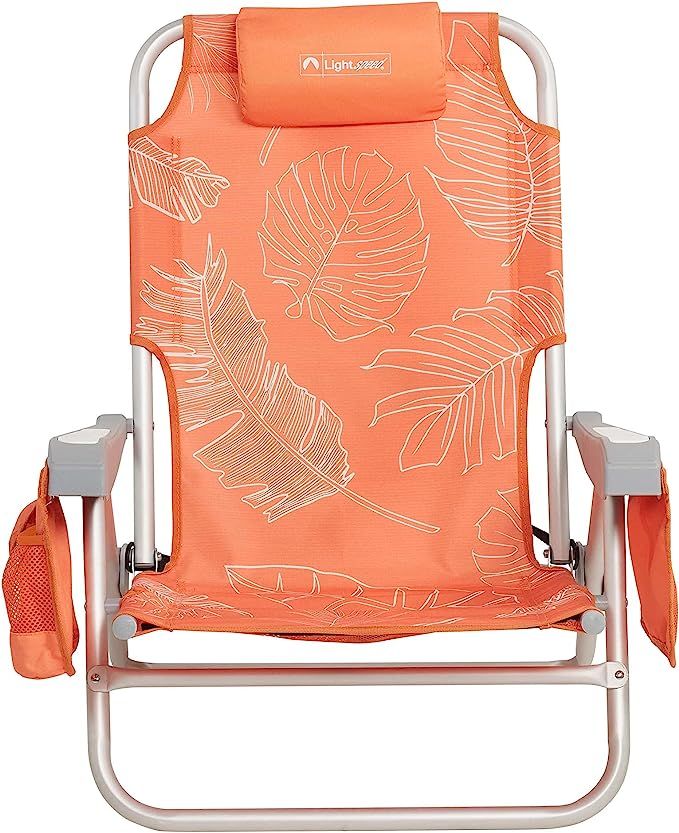 Lightspeed Outdoors Reclining Beach Chair | Lightweight Folding Chair | Amazon (US)