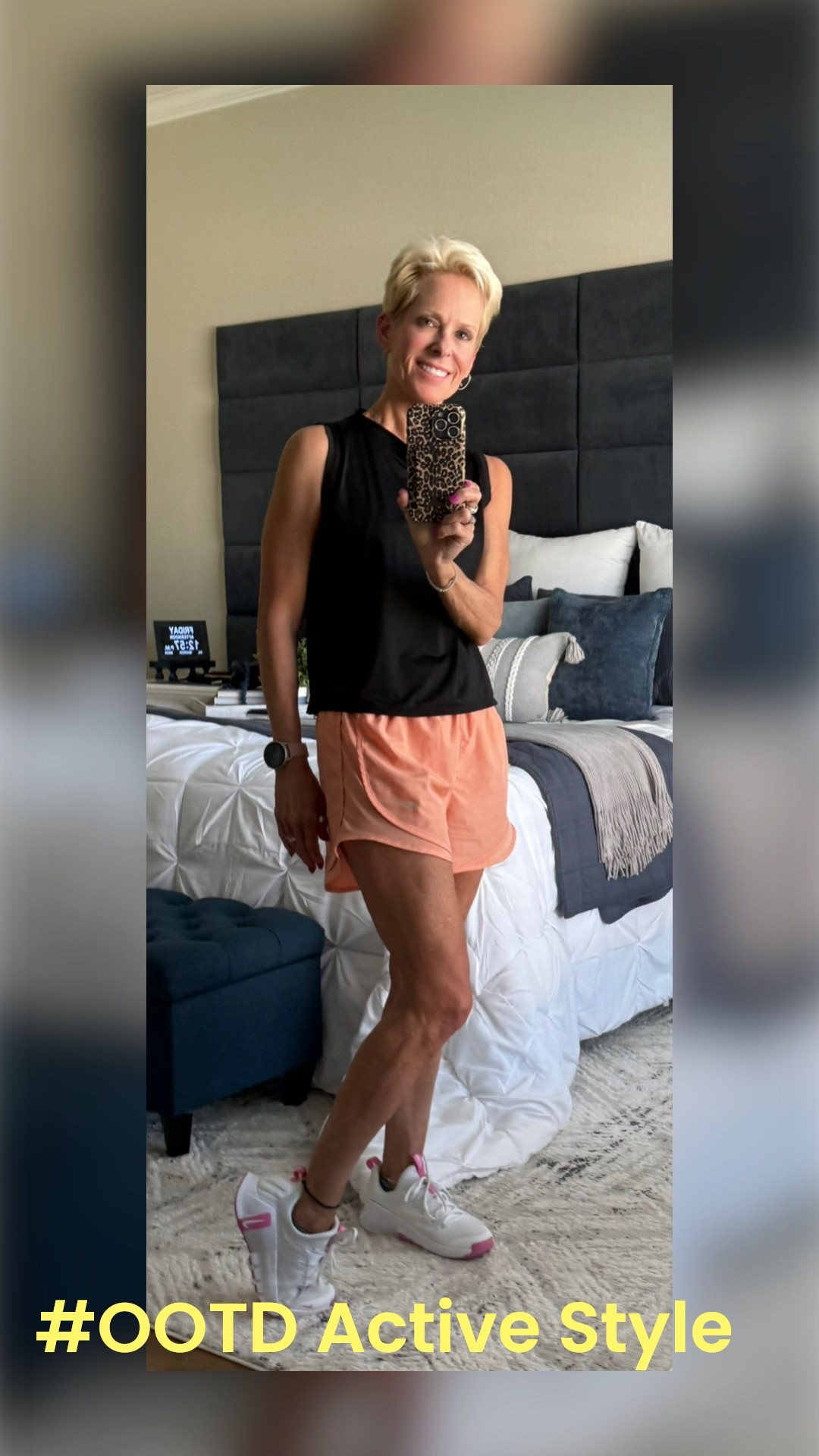 Today’s fit = strength day mindset. 🖤

Lightweight, breathable, and built to move with me…from warm-up to weights. 

These shorts are perfect for staying cool, and this top keeps it effortless and flattering.

Showing up, putting in the work, and getting stronger one rep at a time. ✨

#OOTDActive #StrengthTraining #GymStyle #FitOver50 #WorkoutReady

#LTKActive #LTKootd