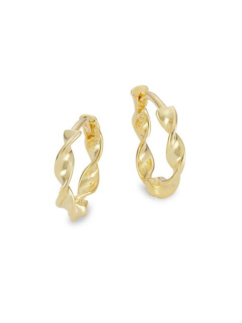 18K Gold Vermeil So Twisted Huggie Hoops | Saks Fifth Avenue