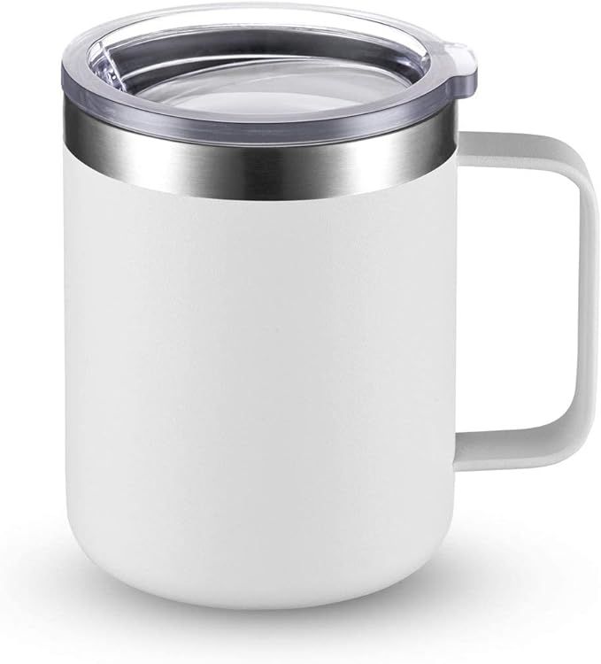 CIVAGO Stainless Steel Coffee Mug Cup with Handle, 12 oz Double Wall Vacuum Insulated Tumbler wit... | Amazon (US)
