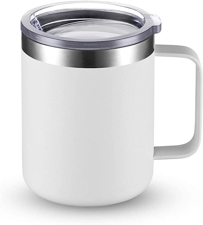 CIVAGO Stainless Steel Coffee Mug Cup with Handle, 12 oz Double Wall Vacuum Insulated Tumbler wit... | Amazon (US)