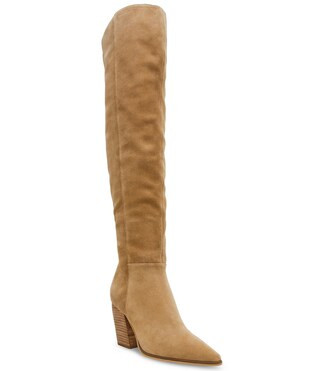 Bramble Suede Over-the-Knee Point Toe Boots | Dillard's