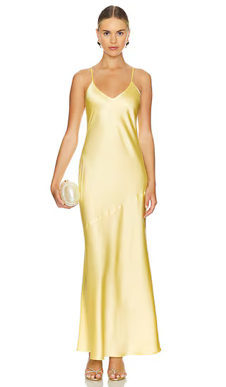 x REVOLVE Silk Rosalie Dress in Yellow | Revolve Clothing (Global)