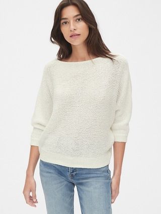 Textured Boatneck Pullover Sweater | Gap US