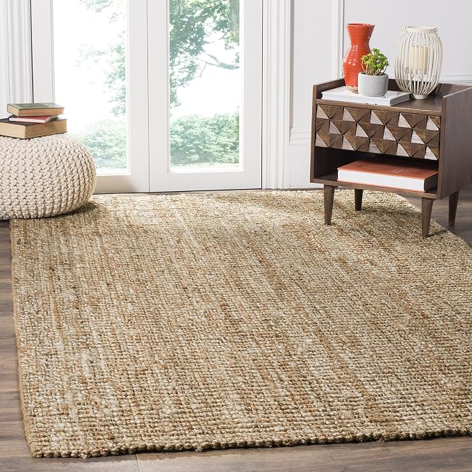 Safavieh Natural Fiber Collection NF447N Handmade Chunky Textured Premium Jute 0.75-inch Thick Ar... | Amazon (US)