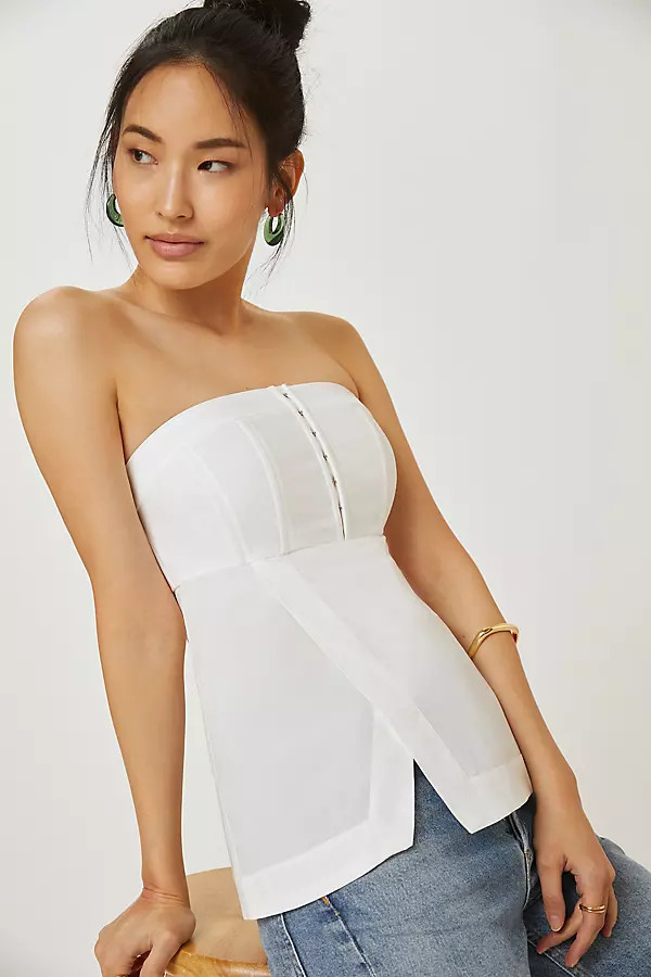 Allina Liu Strapless Corset By Allina Liu in White Size S | Anthropologie (US)