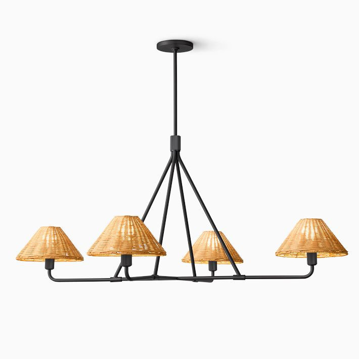 Beatrix Chandelier (46") - Wicker Shades | West Elm (US)
