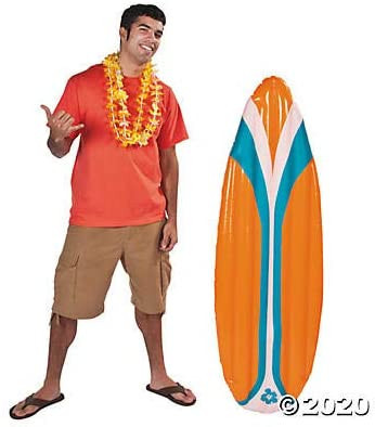 Inflatable Surf Board - Great Toy for Beach, Pool and Luau Parties - 5 feet Long | Amazon (US)
