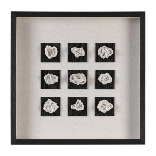 Elegant Rock Geode Shadow Box Wall Art | Natural Stone Crystal Black Frame 707430490783 | eBay | eBay US