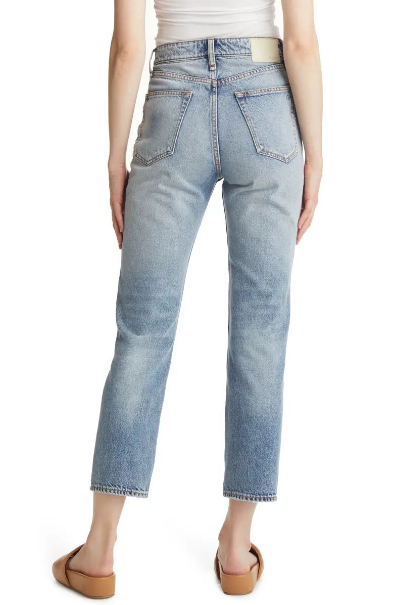 Nina Ripped High Waist Ankle Cigarette Jeans | Nordstrom