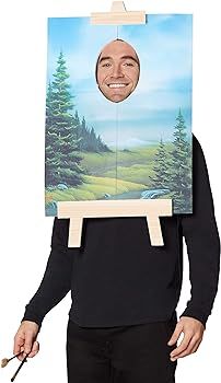 Spirit Halloween Adult Bob Ross Painting Costume | Officially Licensed | Funny Halloween Costume | E | Amazon (US)