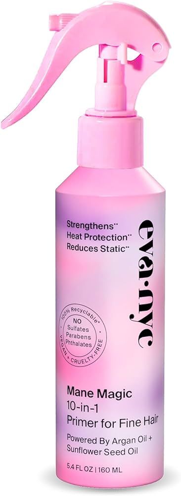 Eva NYC Mane Magic 10-in-1 Primer for Fine Hair, Heat Protectant Spray for Hair, Strengthening & ... | Amazon (US)