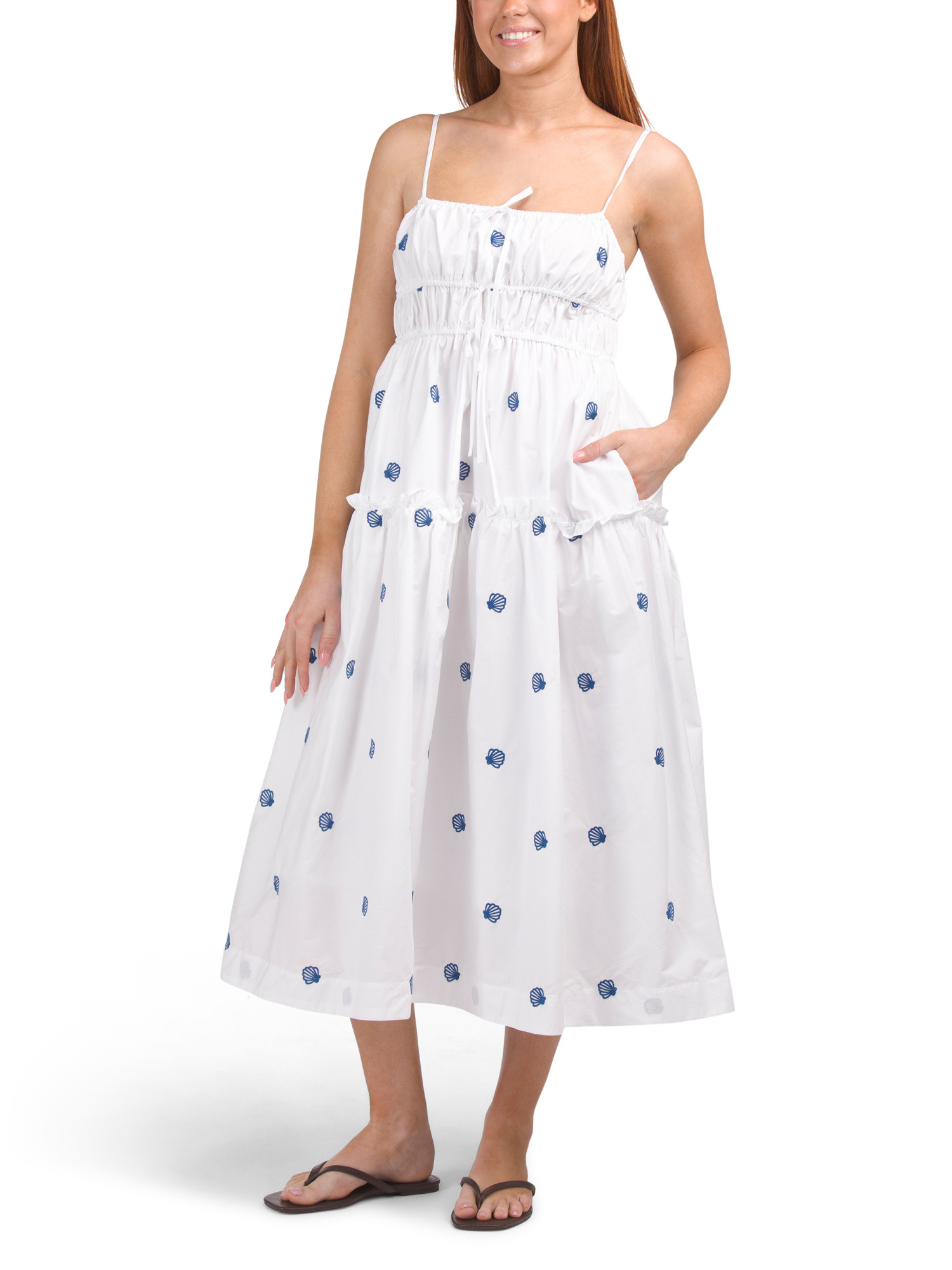 Embroidered Seashell Sleeveless Maxi Dress | Casual Dresses  | Marshalls | Marshalls