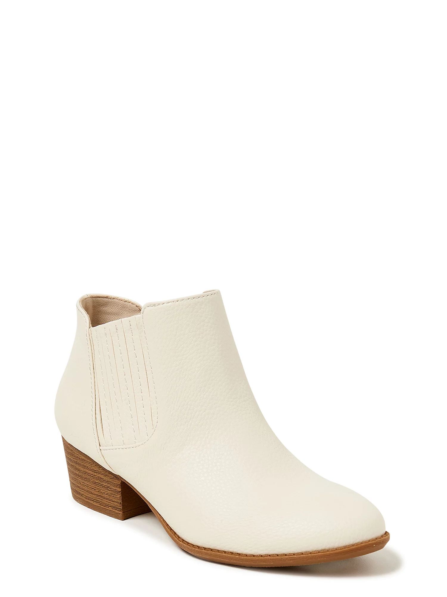 Melrose Ave Women’s Vegan Leather Low Profile Chelsea Booties | Walmart (US)