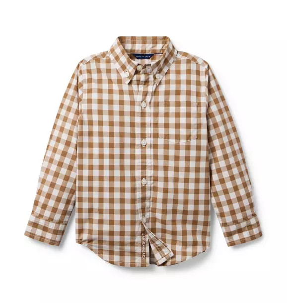 Gingham Poplin Shirt | Janie and Jack