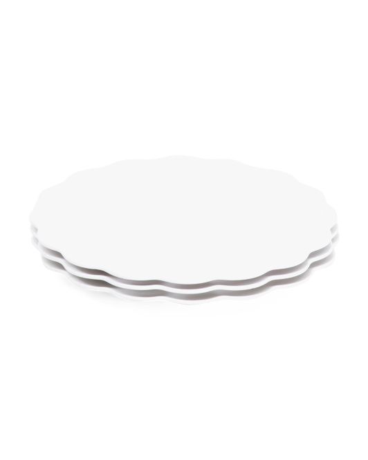 Set Of 6 Melamine Scalloped Dinner Plates | TJ Maxx