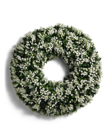 24in Uv Resistant Outdoor Safe Mini Star Blossom Wreath | TJ Maxx