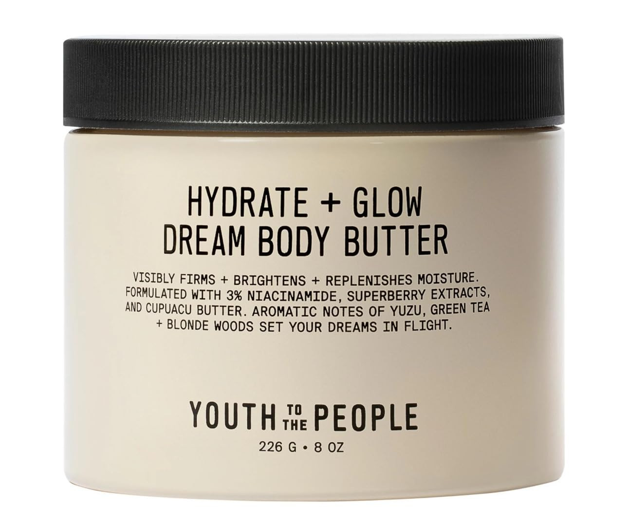 Youth To The People Superberry Hydrate + Glow Dream Body Butter, 3% Niacinamide + Jojoba Oil, Shea + Cupuaçu Butters, 48HR Moisturizer, Vegan | Amazon (US)