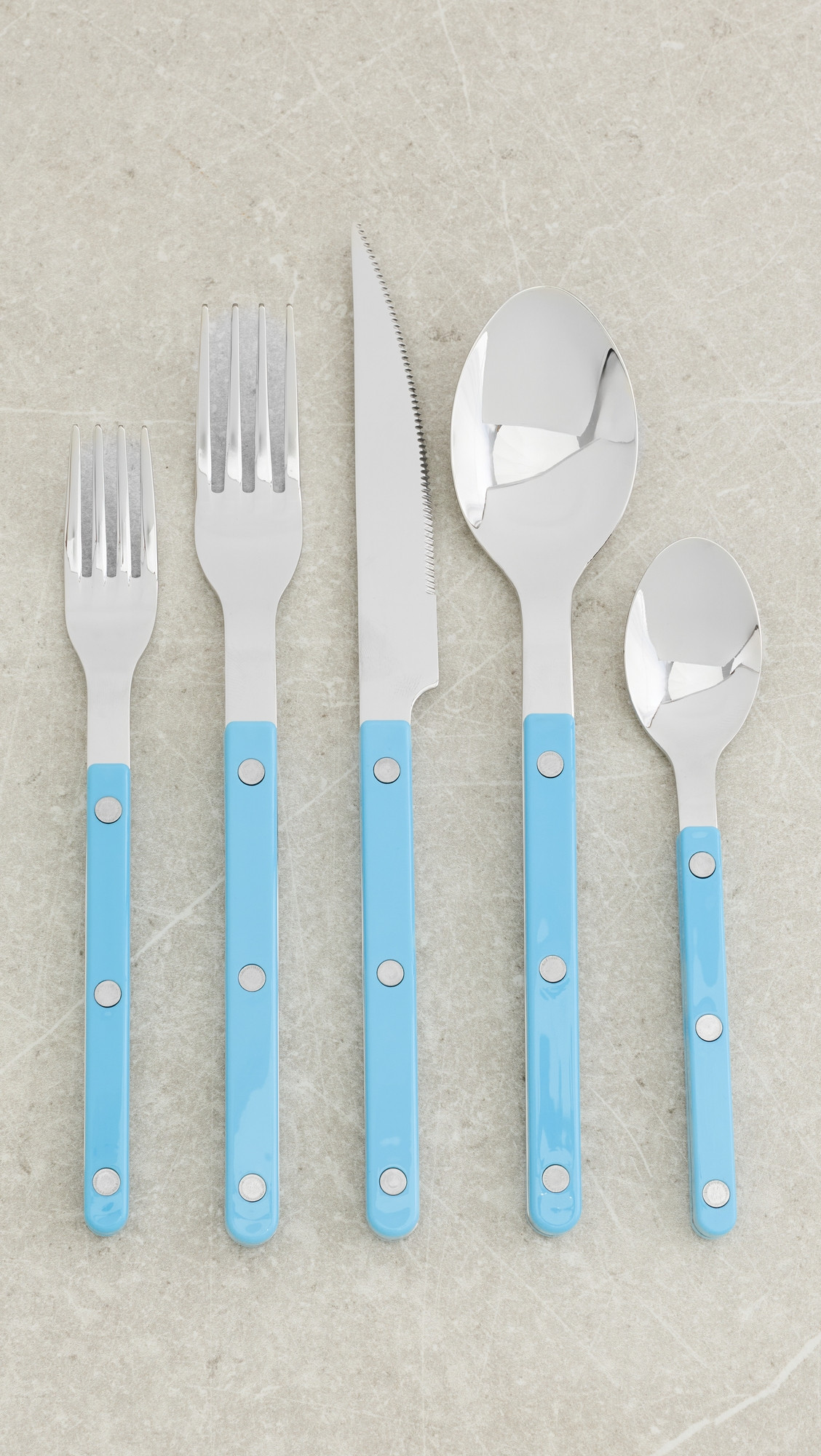 Sabre Bistrot Solid 5 Piece Place Set Pastel Blue One Size | Shopbop