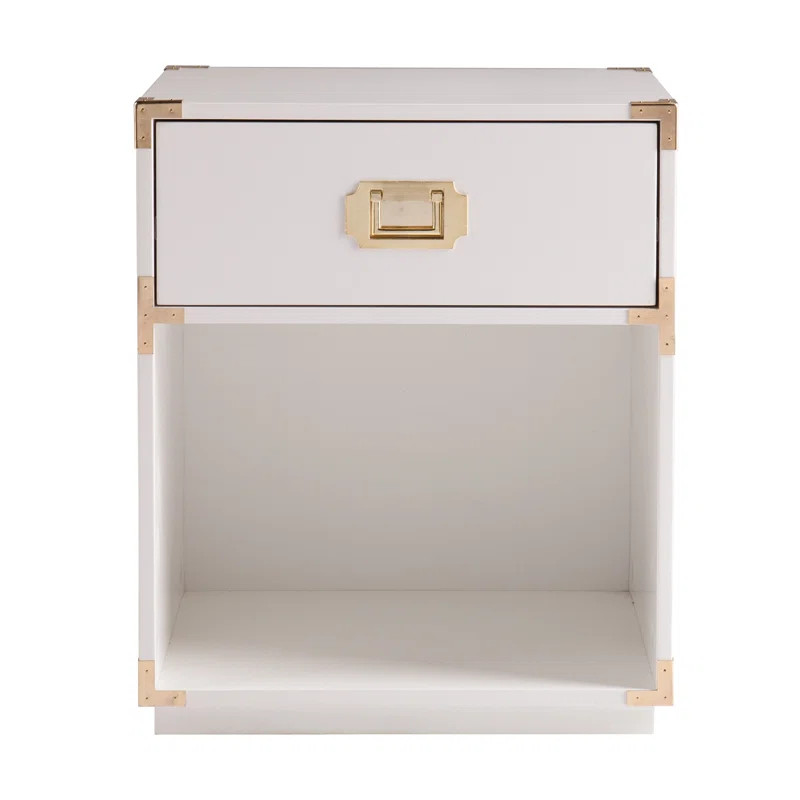 White Kelly End Table with Storage | Wayfair North America