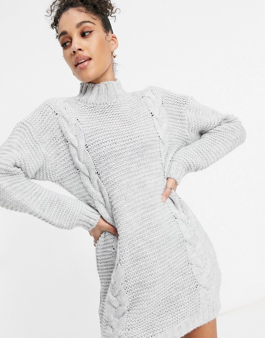 NaaNaa cable knit jumper in light grey | ASOS (Global)