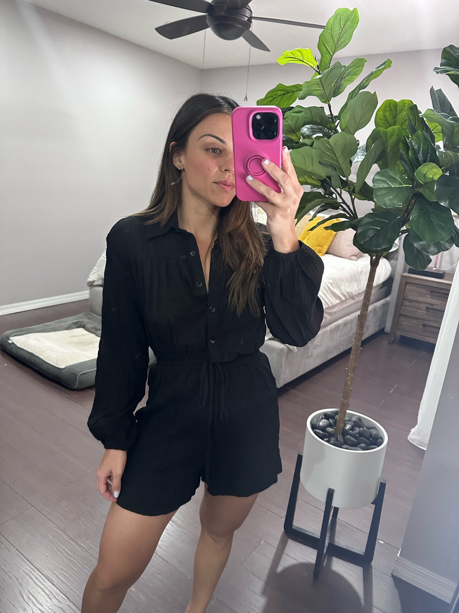 Romper
Black romper
One piece romper 

#LTKunder50 #LTKstyletip #LTKSeasonal