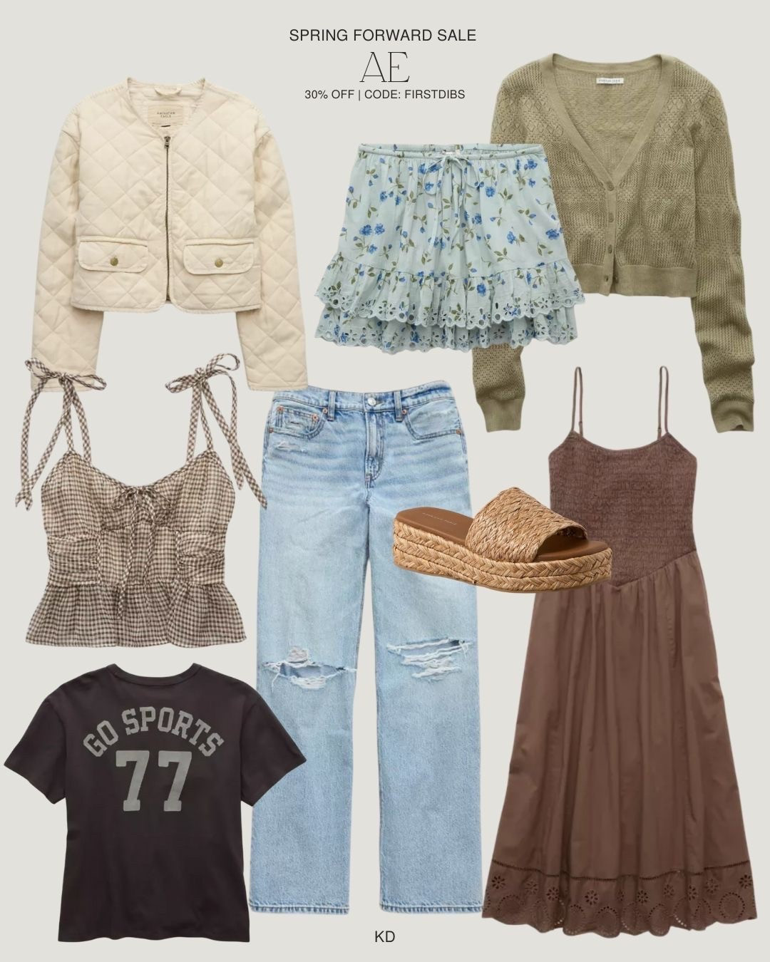 AE | SPRING FORWARD SALE 
extra 30% off | code: FIRSTDIBS

#americaneagle #womensfashion #findsunder50 #casualfit

#LTKStyleTip #LTKSaleAlert #LTKSpringSale