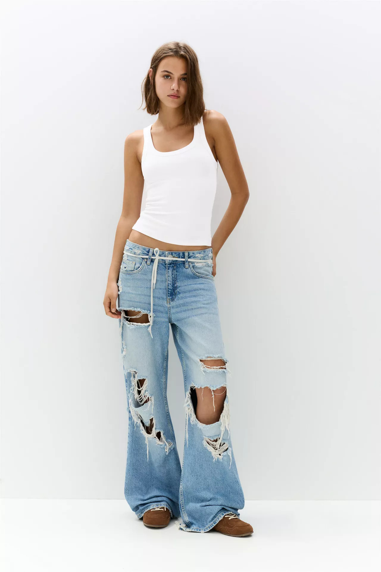 Ribbed tank top | PULL and BEAR UK