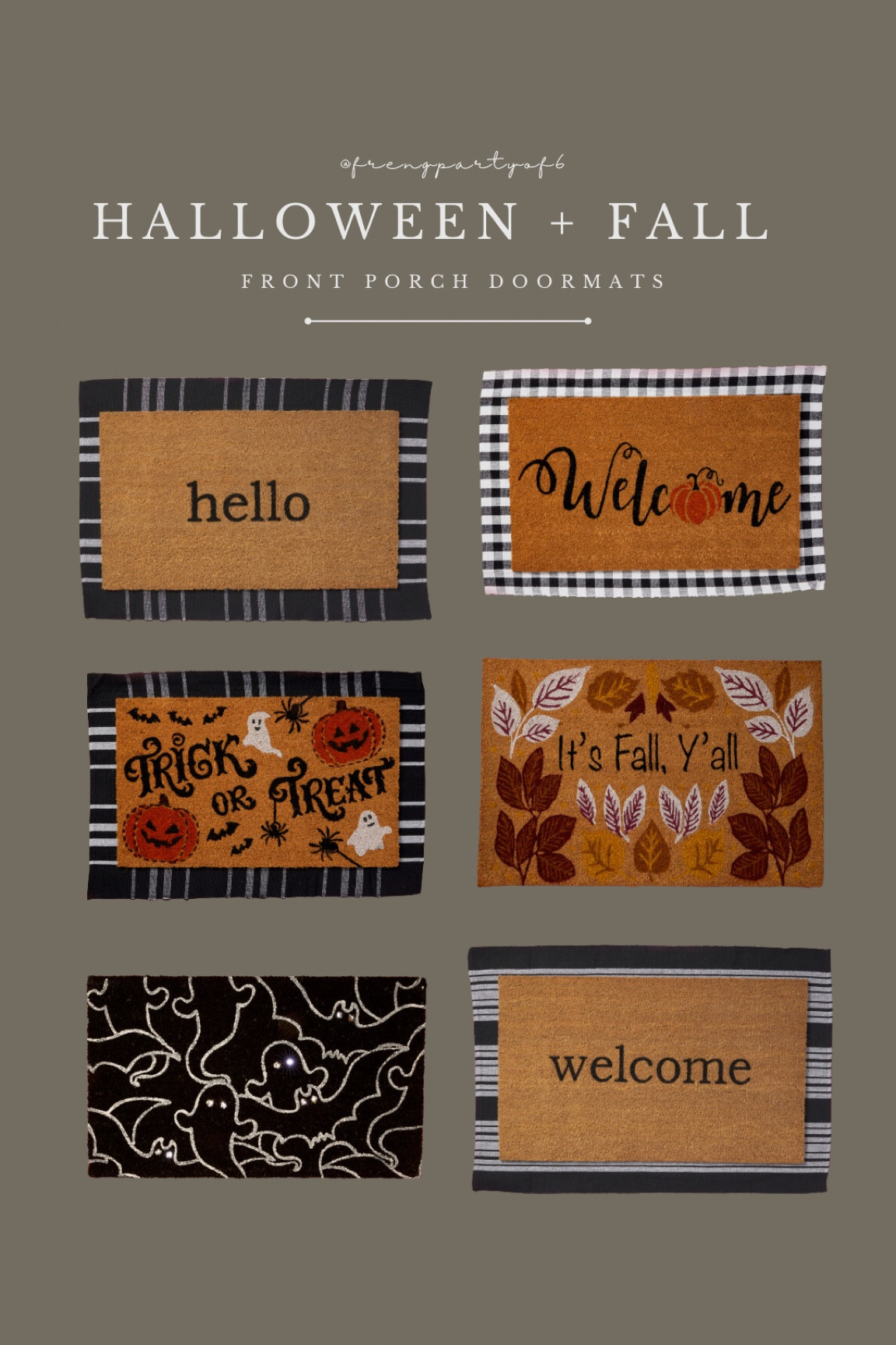 Front porch doormats for Halloween and Fall, all $25 and under!

#LTKhome #LTKunder50 #LTKsalealert