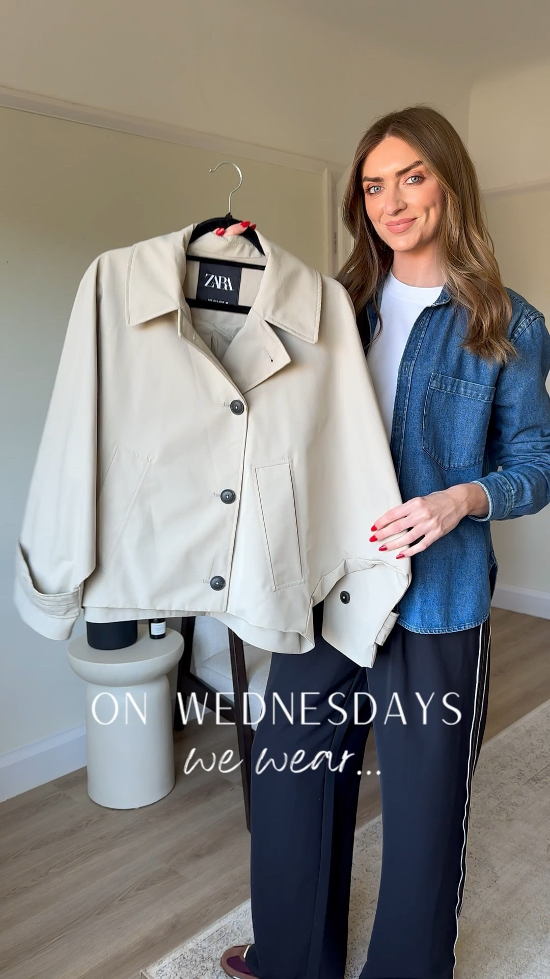 On Wednesdays, we wear… something chic & practical! Styling this short trench coat from Zara which is water repellent and comes with a detachable hood! 
Size down in this as it comes up big 

#LTKuk #LTKspring