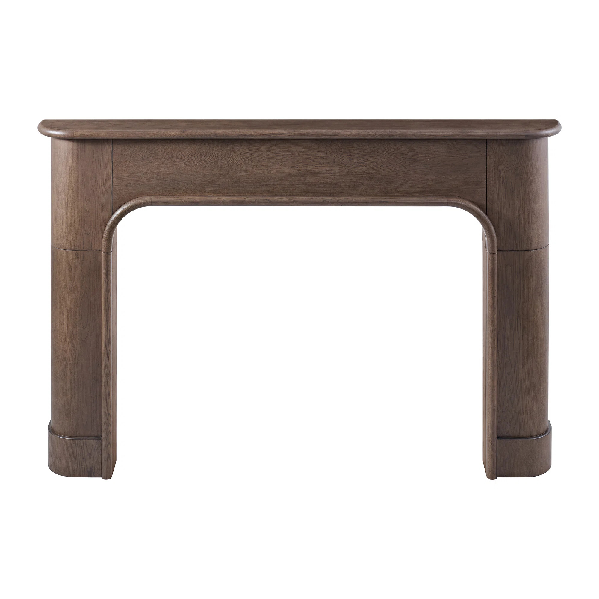 Willow Bend Wood Fireplace Mantel Surround - Unique Curved Design - 47" x 41" Opening - Umber Sta... | Wayfair North America