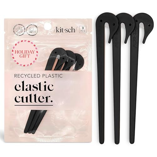 Kitsch Hair Tie Cutter – Easy To Use, Pain Free Rubber Band Cutter for Hair Kids, Baby & Toddler Girls | Ideal Gifts for Women – Black, 3pc Set | Amazon (US)